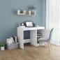 vidaXL Escritorio de madera contrachapada blanco brillo 100x50x76 cm vidaXL Escritorio de madera contrachapada blanco brillo 100x50x76 cm