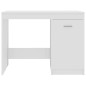 vidaXL Escritorio de madera contrachapada blanco brillo 100x50x76 cm vidaXL Escritorio de madera contrachapada blanco brillo 100x50x76 cm
