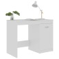 vidaXL Escritorio de madera contrachapada blanco brillo 100x50x76 cm vidaXL Escritorio de madera contrachapada blanco brillo 100x50x76 cm
