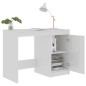 vidaXL Escritorio de madera contrachapada blanco brillo 100x50x76 cm vidaXL Escritorio de madera contrachapada blanco brillo 100x50x76 cm