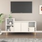 vidaXL Mueble para TV madera contrachapada blanco 100x35x55 cm vidaXL Mueble para TV madera contrachapada blanco 100x35x55 cm
