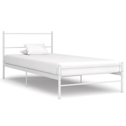vidaXL Estructura de cama de metal blanco 100x200 cm