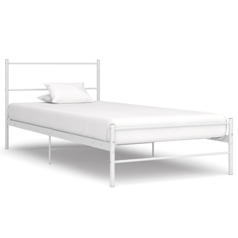 vidaXL Estructura de cama de metal blanco 100x200 cm vidaXL Estructura de cama de metal blanco 100x200 cm
