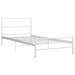 vidaXL Estructura de cama de metal blanco 100x200 cm