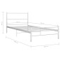 vidaXL Estructura de cama de metal blanco 100x200 cm vidaXL Estructura de cama de metal blanco 100x200 cm