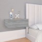 vidaXL Mesita de noche flotante madera contrachapada gris 40x30x15cm vidaXL Mesita de noche flotante madera contrachapada gris 40x30x15cm