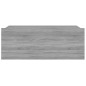vidaXL Mesita de noche flotante madera contrachapada gris 40x30x15cm vidaXL Mesita de noche flotante madera contrachapada gris 40x30x15cm
