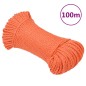 vidaXL Cuerda de trabajo polipropileno naranja 6 mm 100 m vidaXL Cuerda de trabajo polipropileno naranja 6 mm 100 m