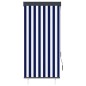 vidaXL Estor enrollable de exterior azul y blanco 80x250 cm vidaXL Estor enrollable de exterior azul y blanco 80x250 cm