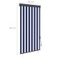 vidaXL Estor enrollable de exterior azul y blanco 80x250 cm vidaXL Estor enrollable de exterior azul y blanco 80x250 cm