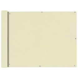 vidaXL Toldo para balcón tela oxford 90x400 cm crema