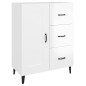 vidaXL Aparador de madera contrachapada blanco brillante 69,5x34x90 cm vidaXL Aparador de madera contrachapada blanco brillante 69,5x34x90 cm