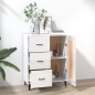 vidaXL Aparador de madera contrachapada blanco brillante 69,5x34x90 cm vidaXL Aparador de madera contrachapada blanco brillante 69,5x34x90 cm
