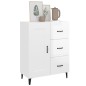vidaXL Aparador de madera contrachapada blanco brillante 69,5x34x90 cm vidaXL Aparador de madera contrachapada blanco brillante 69,5x34x90 cm