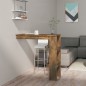 vidaXL Mesa de bar de pared contrachapada roble ahumado 102x45x103,5cm vidaXL Mesa de bar de pared contrachapada roble ahumado 102x45x103,5cm