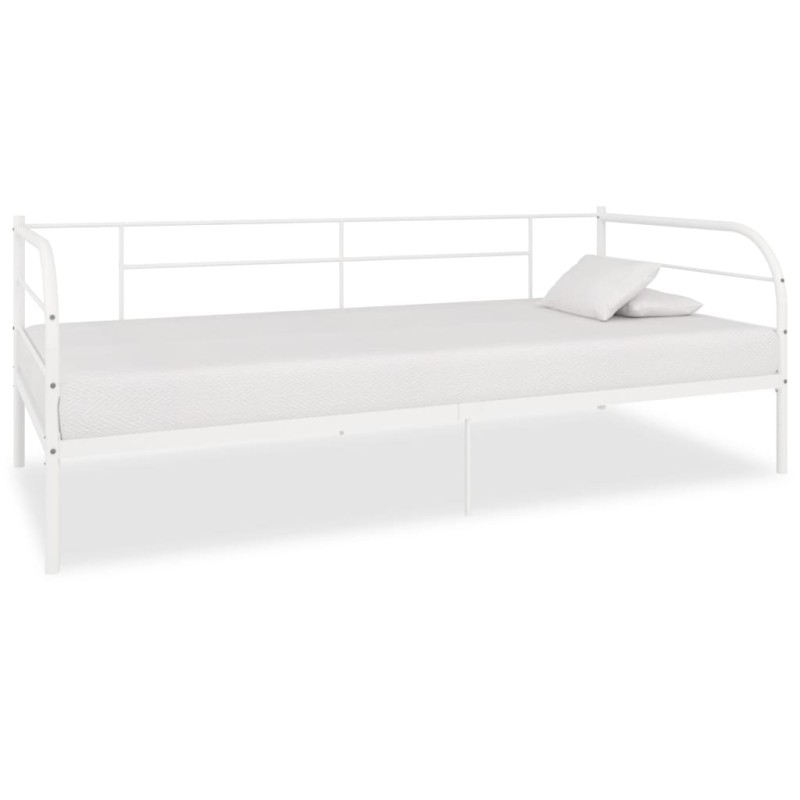 vidaXL Estructura de cama de metal blanco 90x200 cm vidaXL Estructura de cama de metal blanco 90x200 cm