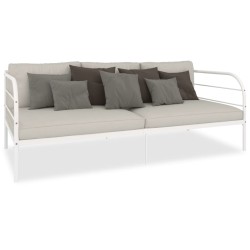 vidaXL Estructura de cama de metal blanco 90x200 cm