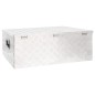 vidaXL Caja de almacenaje de aluminio plateado 100x55x37 cm vidaXL Caja de almacenaje de aluminio plateado 100x55x37 cm