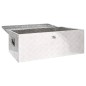 vidaXL Caja de almacenaje de aluminio plateado 100x55x37 cm vidaXL Caja de almacenaje de aluminio plateado 100x55x37 cm