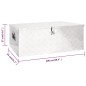 vidaXL Caja de almacenaje de aluminio plateado 100x55x37 cm vidaXL Caja de almacenaje de aluminio plateado 100x55x37 cm