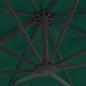 vidaXL Sombrilla voladiza con poste de aluminio verde 300x300 cm vidaXL Sombrilla voladiza con poste de aluminio verde 300x300 cm