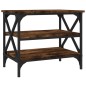 vidaXL Mesa auxiliar madera contrachapada roble ahumado 55x38x45 cm vidaXL Mesa auxiliar madera contrachapada roble ahumado 55x38x45 cm