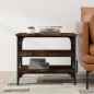 vidaXL Mesa auxiliar madera contrachapada roble ahumado 55x38x45 cm vidaXL Mesa auxiliar madera contrachapada roble ahumado 55x38x45 cm