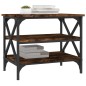 vidaXL Mesa auxiliar madera contrachapada roble ahumado 55x38x45 cm vidaXL Mesa auxiliar madera contrachapada roble ahumado 55x38x45 cm