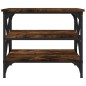 vidaXL Mesa auxiliar madera contrachapada roble ahumado 55x38x45 cm vidaXL Mesa auxiliar madera contrachapada roble ahumado 55x38x45 cm