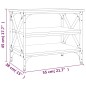 vidaXL Mesa auxiliar madera contrachapada roble ahumado 55x38x45 cm vidaXL Mesa auxiliar madera contrachapada roble ahumado 55x38x45 cm