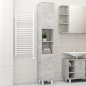 vidaXL Armario de baño contrachapada gris hormigón 30x30x179 cm