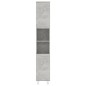 vidaXL Armario de baño contrachapada gris hormigón 30x30x179 cm