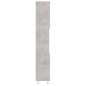 vidaXL Armario de baño contrachapada gris hormigón 30x30x179 cm