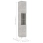 vidaXL Armario de baño contrachapada gris hormigón 30x30x179 cm