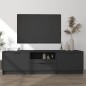 vidaXL Mueble para TV madera contrachapada negro 140x35x40 cm vidaXL Mueble para TV madera contrachapada negro 140x35x40 cm