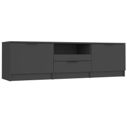 vidaXL Mueble para TV madera contrachapada negro 140x35x40 cm