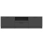 vidaXL Mueble para TV madera contrachapada negro 140x35x40 cm vidaXL Mueble para TV madera contrachapada negro 140x35x40 cm