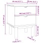 vidaXL Mesita de noche OTTA madera maciza de pino 45x39x57 cm vidaXL Mesita de noche OTTA madera maciza de pino 45x39x57 cm