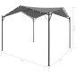vidaXL Cenador gris antracita 4x4 m vidaXL Cenador gris antracita 4x4 m