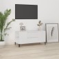 vidaXL Mueble para TV madera contrachapada blanco 102x44,5x50 cm vidaXL Mueble para TV madera contrachapada blanco 102x44,5x50 cm