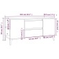 vidaXL Mueble para TV madera contrachapada blanco 102x44,5x50 cm vidaXL Mueble para TV madera contrachapada blanco 102x44,5x50 cm