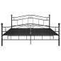 vidaXL Estructura de cama de metal negro 140x200 cm