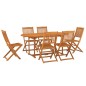 vidaXL Set de comedor de jardín 7 piezas madera maciza de acacia vidaXL Set de comedor de jardín 7 piezas madera maciza de acacia