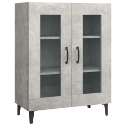vidaXL Aparador de madera de ingeniería gris hormigón 69,5x34x90 cm