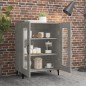 vidaXL Aparador de madera de ingeniería gris hormigón 69,5x34x90 cm