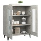 vidaXL Aparador de madera de ingeniería gris hormigón 69,5x34x90 cm