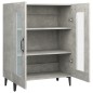 vidaXL Aparador de madera de ingeniería gris hormigón 69,5x34x90 cm