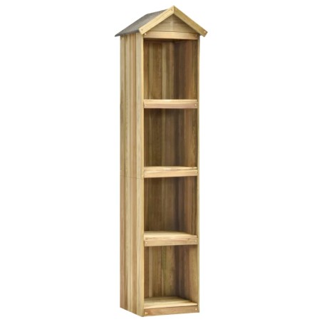 vidaXL Caseta herramientas jardín madera pino impregnada 36x36x163 cm