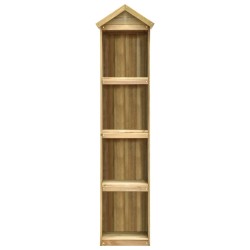 vidaXL Caseta herramientas jardín madera pino impregnada 36x36x163 cm