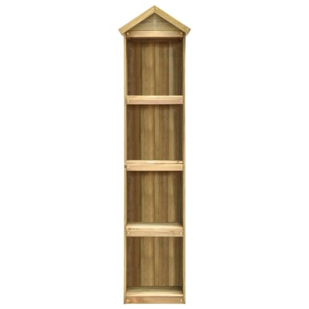 vidaXL Caseta herramientas jardín madera pino impregnada 36x36x163 cm